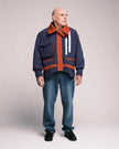 VESTE CASERNE BLEU-ROUILLE