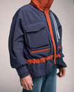 VESTE CASERNE BLEU-ROUILLE