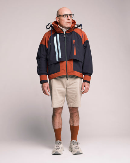 VESTE BRIGADE BLEU-ROUILLE