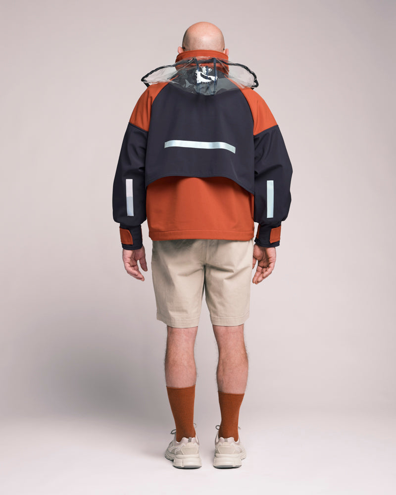VESTE BRIGADE BLEU-ROUILLE