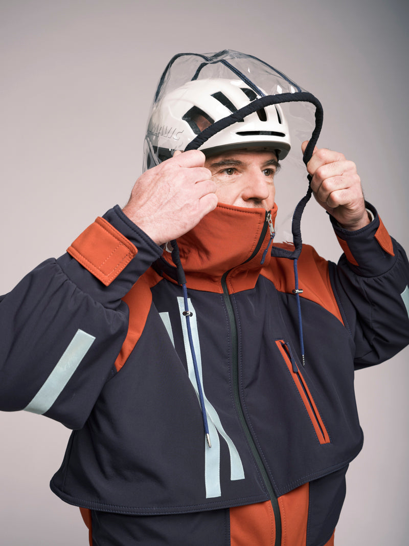 VESTE BRIGADE BLEU-ROUILLE