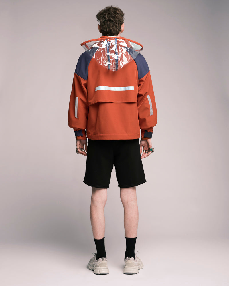 VESTE BRIGADE ROUILLE-BLEU